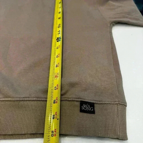 Zara Women's Cropped Pullover Crewneck Sweatshirt Taupe Size 8 - Picture 7 of 7